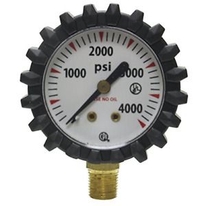 Uniweld G56D 1-1/2-Inch 4000 PSI Oxygen Replacement Contents Gauge with Rubber