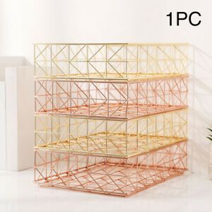 Desk Home Office File Tray Documents Storage Basket Letter Size Capacity