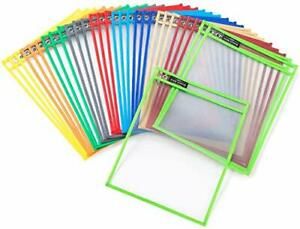 Dry Erase Pockets Sheet Protectors - Reusable + Oversized - Size 10 X 13 Inches