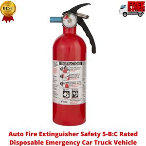 Auto Fire Extinguisher Safety 5-B:C Rated Disposable Emergency Car Truck Vehicle