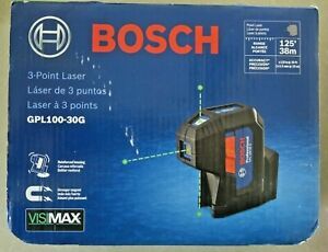 Bosch GPL100-30G 125&#039; 3 Pt Cordless Green Beam Self Leveling Laser New Free Ship
