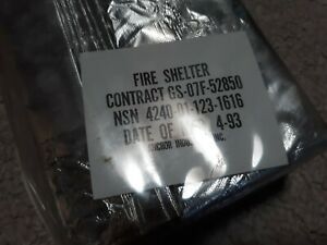 Anchor Industries USFS Fire Shelter Fire Protection, Unused.