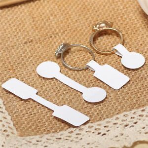 100Pcs Blank Adhesive Sticker Ring Necklace Jewelry Display Price Label Ta.F4