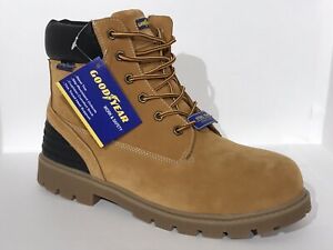 New Goodyear Steel Toe Work Boots Size 12, TAN