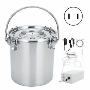 7L Milking Machine Kit For Cow Adjustable Pulsating Electric Milker
