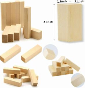 WYKOO 10 Pack Basswood Carving Blocks, 4 X 1 X 1 Inches Soft Solid Wooden...