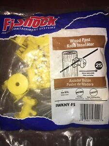 NEW FI-SHOCK IWKNY-FS (25)  POST ELECTRIC FENCE INSULATORS 0171405
