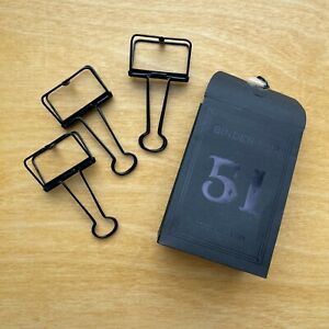 Tools to Liveby Metal Binder Clips - 51mm Large Black 3 Count