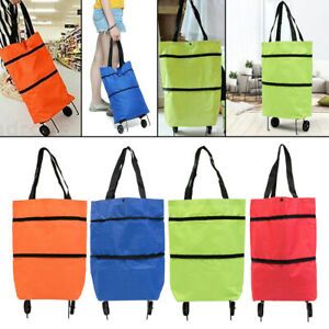 Foldable Shopping Trolley Bag Grocery Bags Vegetables Bag for Women or Men