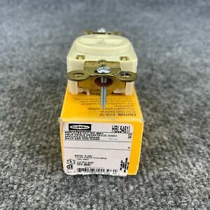 Hubbell HBL5461I Single Receptacle 20 Amp 250V 2 Pole 3 Wire Ivory