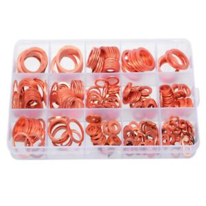 280pcs 12 Sizes Seal Copper Crush Washer Standard Braided Clutch Brake Hose