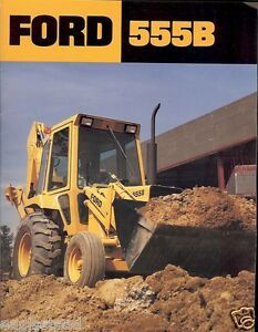 Equipment Brochure - Ford - 555B - Tractor Loader Backhoe - c1985 (E1570)