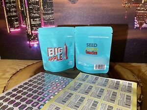 “Big Apple” Mylar Food Snack Ziplock 3.5G Bags 25CT