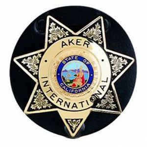 Aker Leather 592 Clip-On Star Badge Holder Color: Black