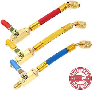 Wadoy  R134A  R410A  R22  R12  Refrigeration  Charging  Hose  Set  with  Ball  V
