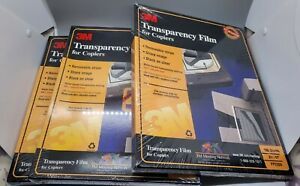 3M Transparency Film for Copiers PP2200 Bundle of 3 100 Sheets New