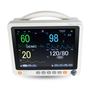 12.1&#039;&#039; Safty Multi-Parameter Patient Monitor Spo2 Signs Nibp Ecg Temp FDA RESP