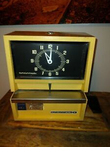 vtg Amano Cincinnati Time Recorder job clock card industrial art electronic