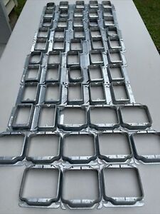 Lot of 53 Raco 774 1 &amp; 2 gang mud ring 1” raised plates
