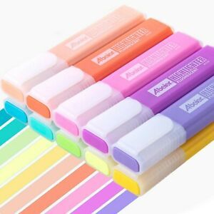 Pastel Colors Highlighter, 10 Assorted Macaron Colors, Chisel Tip Marker Pen,...