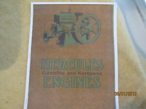 Hercules 1 1/2-12HP Gas Engine Color Information Catalog