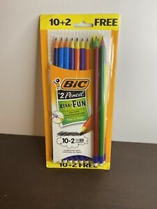BIC® Xtra Fun Pencil, #2 HB, Two-Toned Color Barrels, 12 Pack School Supplies