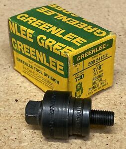GREENLEE NO. 730 - 7/8&#034; ROUND METAL PUNCH SET 500 2413.2