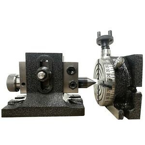 Rotary Table 3&#034; 80mm Horizontal Vertical Low Profile With Single Bolt Tailstock