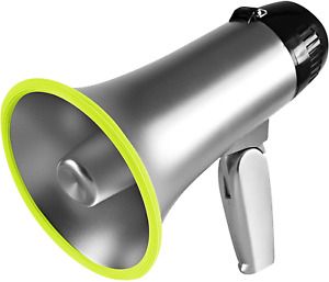 Outer Trails Lightweight Megaphone Speaker PA Bullhorn with Siren- Great for Che