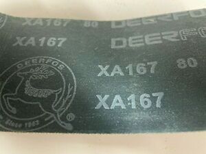 Lot of EIGHT BELTS  Deerfos XA167 4 x 21-&#034; Aluminum Oxide Sanding belts 80 grit