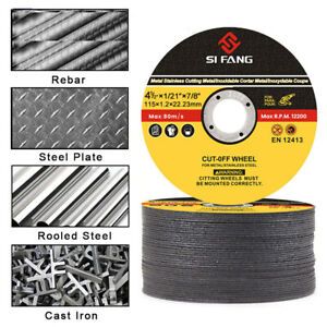 Cut-off Wheels 4-1/2&#034;x 7/8&#034; Cutting Discs Stainless Steel &amp; Metal Angle Grinder