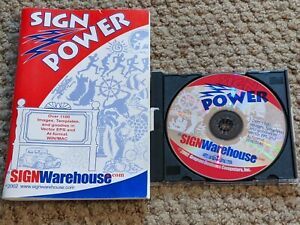 SIGNWAREHOUSE SIGN POWER clipart .eps .ai vector files CD Embroidery W/ MANUAL
