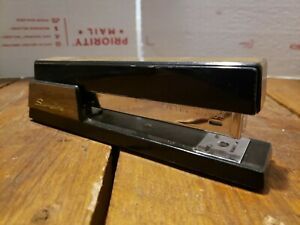Vintage Mod Classic Swingline Desk Stapler model # 767 Black &amp; Brown