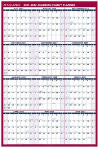 Academic Erasable Calendar 2021-2022, AT-A-GLANCE Wall Calendar, 32&#034; x 48&#034;, Dry