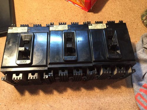 Federal pacific fpe circuit breaker cat#nef431015 480v 15 amp 3 pole for sale
