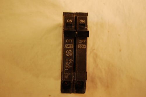 GE Circuit breaker 50 amp 240 VAC Dual 1/2 inch breaker Voltage Rating 240