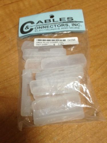 Lot of 10, Plastic Plug Covers for DB25 Connectors - NEW