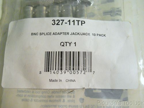 10pk gem electronics 327-11tp bnc straight female jack-to-jack adapters for sale