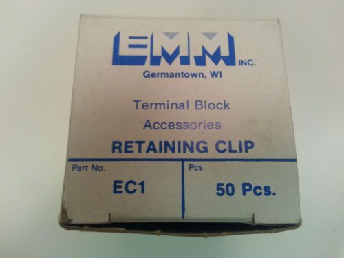 EMM Terminal Blocks,  EC-1, Retaining Clips (Pkg of 50) NIB
