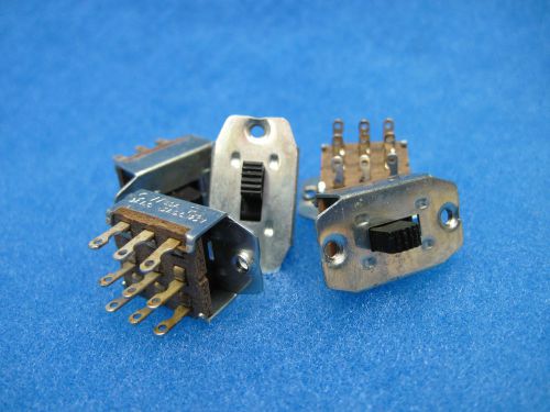 Lot of (5) new 3pdt miniature slide switches: cw industries - made in usa for sale