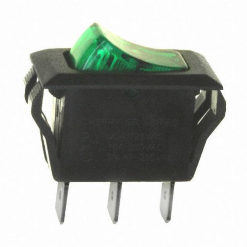 1 pc spst illuminated 20a rocker switch, panel mount,  p/n cre22f2bbgle for sale