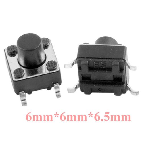 1000x momentary tact tactile push button switch smd smt surface mount 6x6x6.5mm for sale