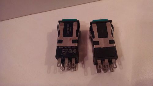 LOT OF (2)HONEYWELL AML MICRO SWITCH 20 SERIES GREEN LIGHTED MICROSWITCH