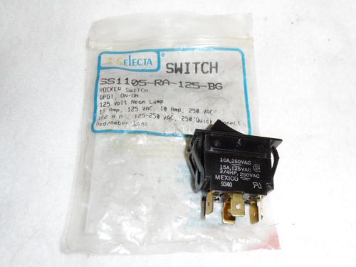 Selecta SS1105-RA-125-BG Rocker Switch Red/Amber Lens