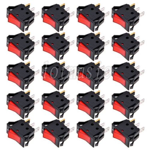 20* rocker switch 2 pin spst on-off 250v/15a ac illuminated lamp 13mm for sale