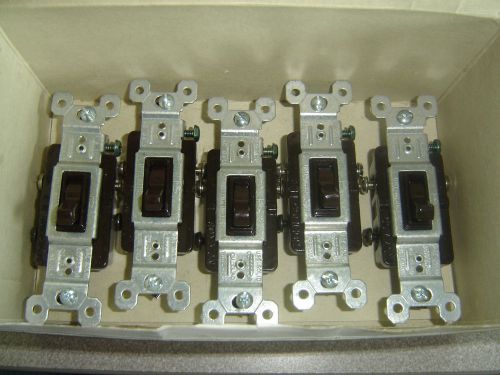 Lot of Five  663-G Pass &amp; Seymour Legrand Toggle Switch 3-Way 15A New