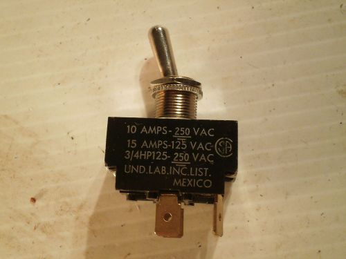 Carling toggle switch 10a 250vac, 15a 125 vac, 3/4 hp 125-250 vac for sale