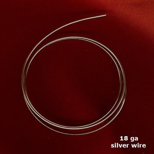Silver wire solid core 18 ga. ideal for audio projects .9999 pure