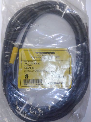 Turck m8 picofast pkg3m-6/s90, female connector. id number u2515-6 for sale