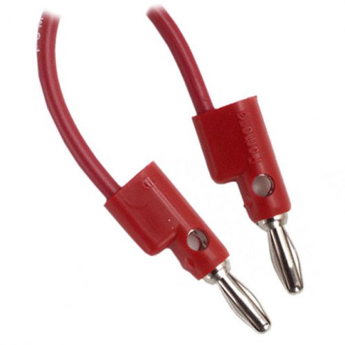 Pomona b-4-2 stacking banana plug patch cord, red 4&#034; for sale